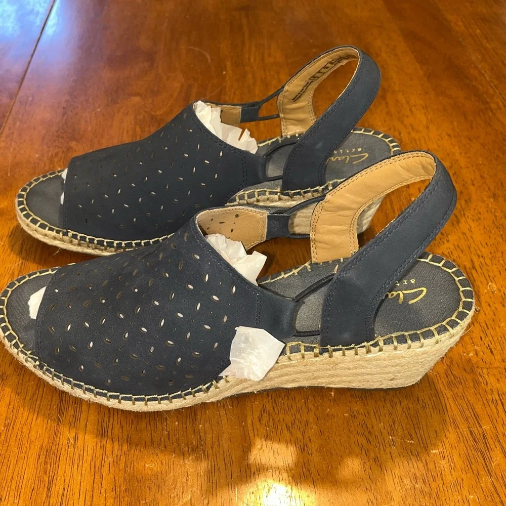 Clarks Blue Platform Sandal